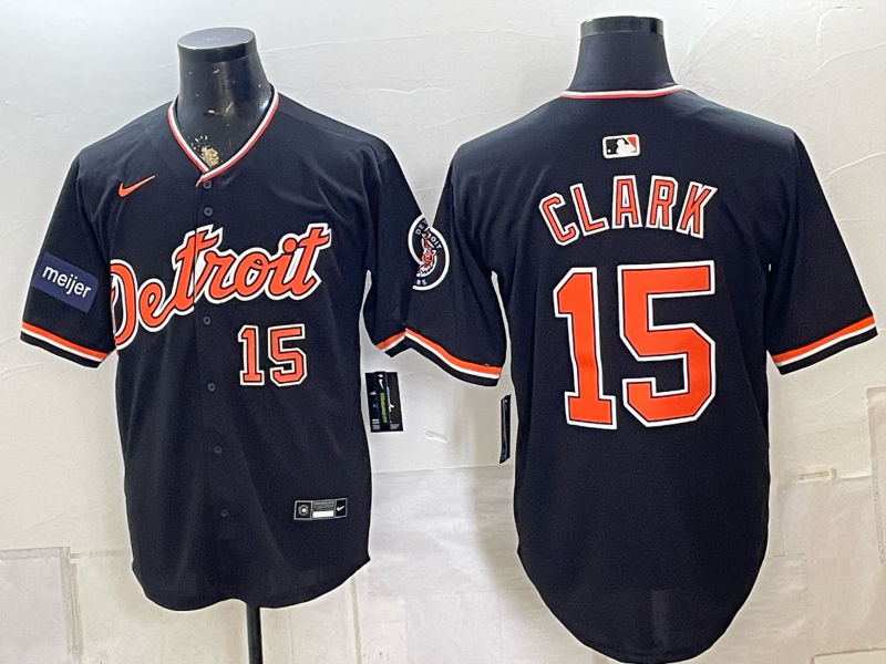 Men Detroit Tigers #15 Clark black Nike 2026 MLB Jersey 0801157->detroit tigers->MLB Jersey